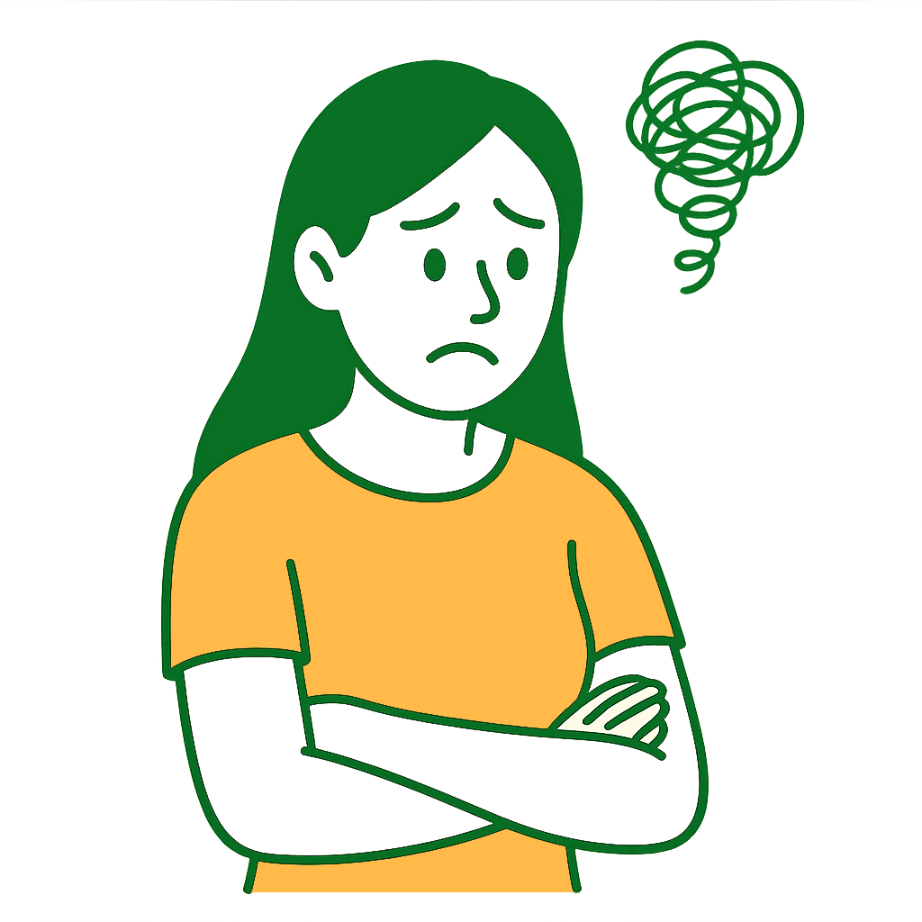 communication コミュニケーションが苦手で悩んでいる女性